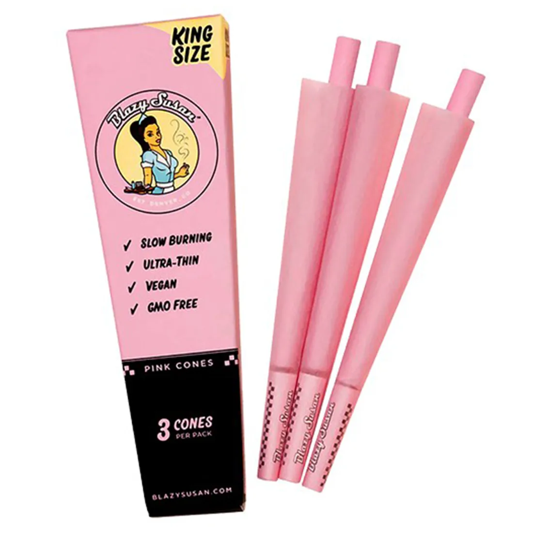 Blazy Susan - Pink King Size Cones 3 stk