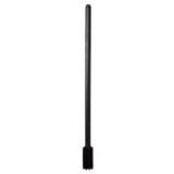 En sort silikonebong i form af et blad præsenteres med glatte, buede linjer. Overfladen har en mat tekstur, mens bladets konturer er præcist defineret. Diameteren er 40 mm, og der ses en lille, rund åbning i bunden. Farven er ensartet, og der er ingen synlige mærker eller teksturer, der afviger fra det overordnede design.