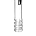 Heisenberg Matrix Adapter fremtræder i en cylindrisk form med en glat, metallisk overflade. Den er primært sølvfarvet med sorte detaljer, herunder en tydelig skrift, der angiver modelnavnet. Adapteren har en indvendig gevindstruktur og en ekstern ring med små indhak, der giver et robust greb. Detaljerne er præcise, og samlingerne er tætte og veludførte.