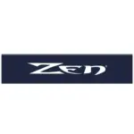 ZEN - Blue King Size Slim", med hvid tekst på en dyb blå rektangulær baggrund, fremkalder sindsro, der ligner sjælfulde melodier.