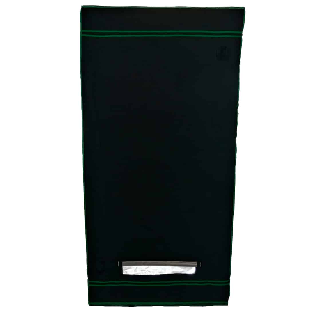 Et telt med en rektangulær form pryder scenen, fremstillet af slidstærkt, vandafvisende materiale i en lys grøn nuance. Teltet har en bred åbning, der giver adgang til det indre. Sømmene er syet med stærk tråd, og teltstænger af metal støtter strukturen. Taget har en let buet form, hvilket skaber en rummelig fornemmelse indeni.