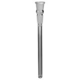 Adapteren har en cylindrisk form med en glat, sølvfarvet overflade. Den er udstyret med en justerbar klips, der kan spænde fra 245 mm til 255 mm, og har en sort gummipakning i bunden. Toppen prydes af en tydelig stansning med tekniske specifikationer, og der er små skruehuller til montering på udstyr. Det samlede design er enkelt og funktionelt.