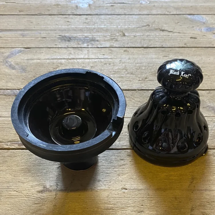 Black Leaf Shisha Top Bowl (Mangler Kulrist)