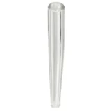 En jointrør fremstillet af klart glas med en diameter på 60 mm. Røret har en glat overflade med en let buet form, der afsluttes med en åben ende og en lukket ende. Der er ingen synlige mærker eller indgraveringer, hvilket giver et minimalistisk udtryk. Den gennemsigtige glasstruktur muliggør visuel inspektion af indholdet.