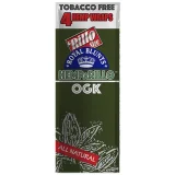 En pakke med en grøn og hvid farveskala pryder forsiden, hvor teksten "Hemparillo" er tydeligt synlig i en letlæselig skrifttype. Baggrunden er dekoreret med et diskret mønster, der fremhæver det naturlige hampemateriale. Øverste del af pakken har en perforeret kant, mens bunden er glat med en tæt lukning, der sikrer indholdets opbevaring.