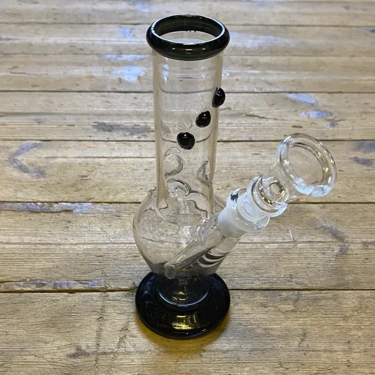 Black Leaf Spotted Mini Bong m. Icecatcher 18 cm (Udgået)