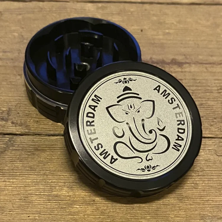 Amsterdam 2-Part Grinder Simply Ganesha Black Ø50 (Udgået)