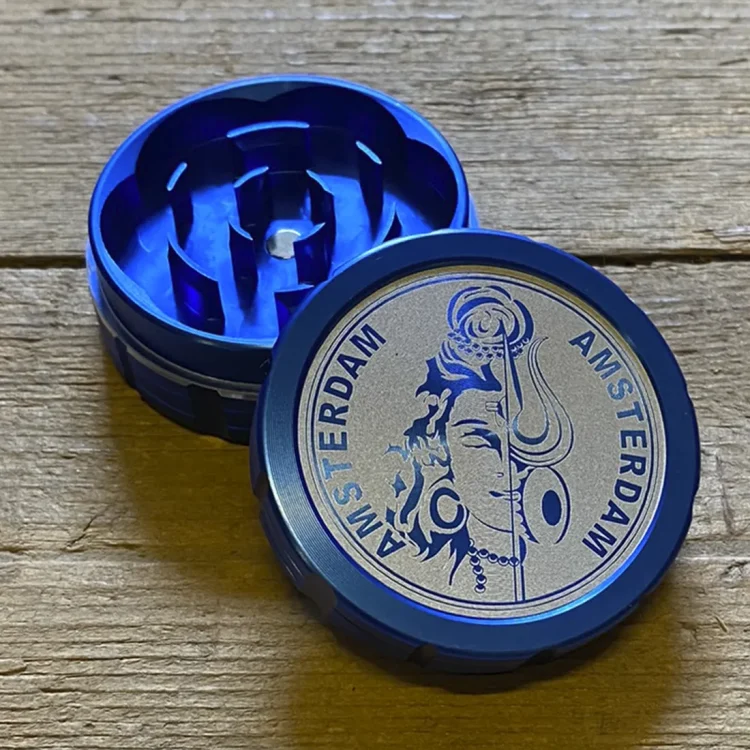Amsterdam 2-Part Metal Grinder Blue Shiva Ø50 (Udgået)