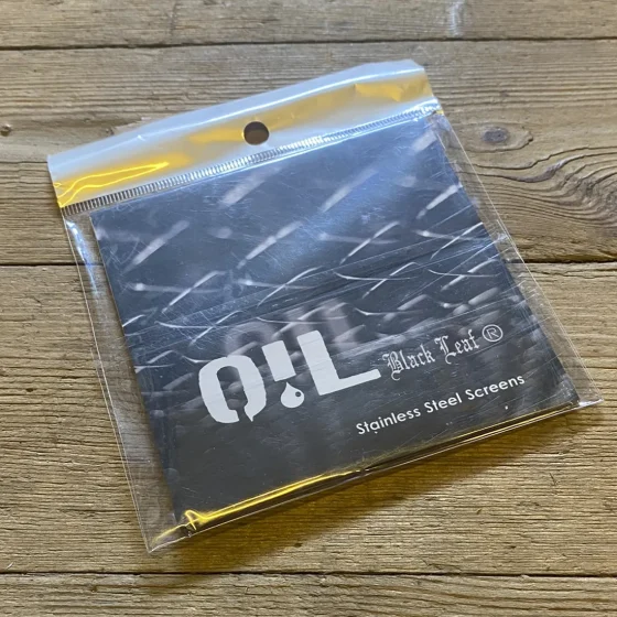 Black Leaf Oil Steel Screens 3 stk 100x100 mm 110μ (Udgået)