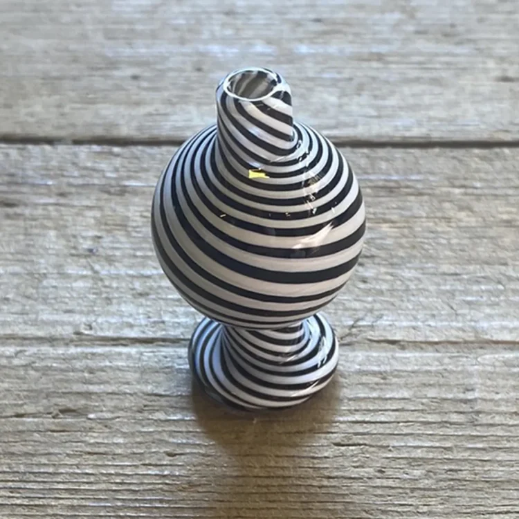 Black Leaf Carb Cap Spiral Black White (Udgået)