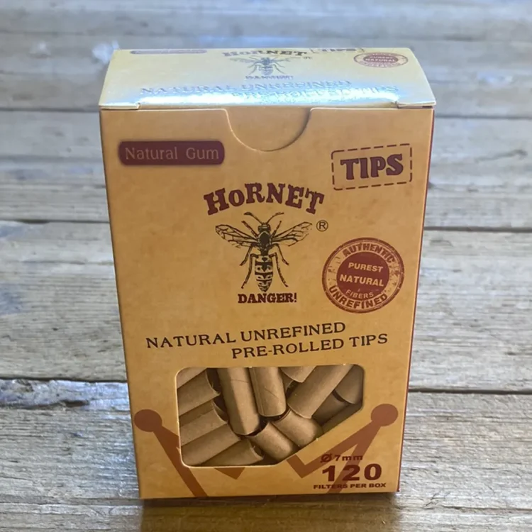Hornet Natural Gum Pre-Rolled Filtertips 120 stk (Udgået)