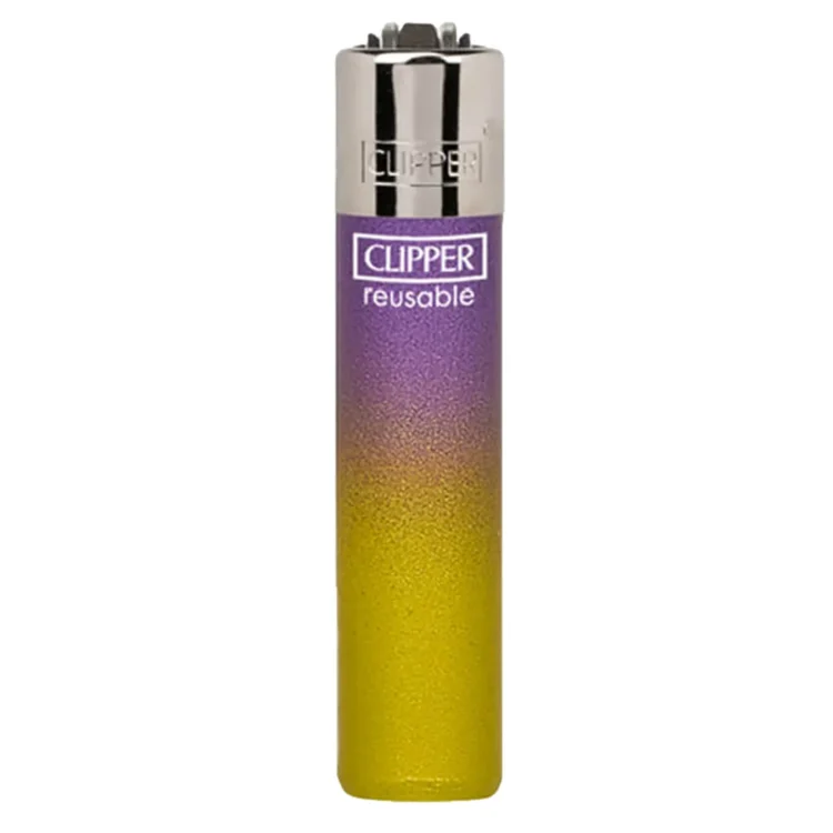 Clipper Lighter - Metallic Gradient Yellow & Purple