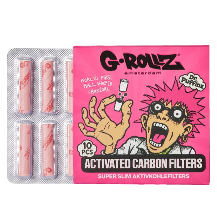 G-Rollz - Activated Carbon Filters Pink (6 mm) 10 stk