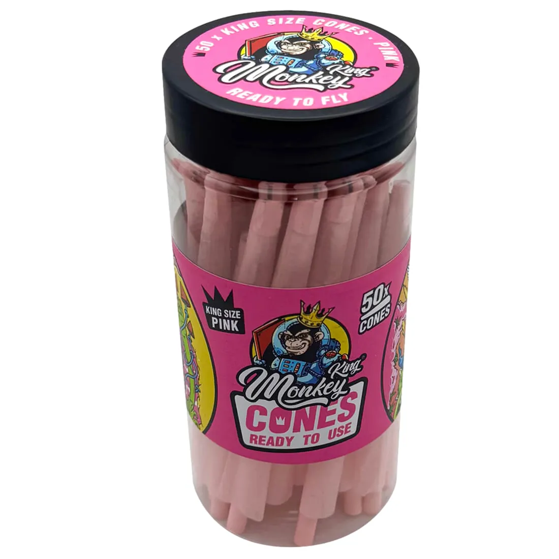 Monkey King - Pink King Size Cones 50 stk