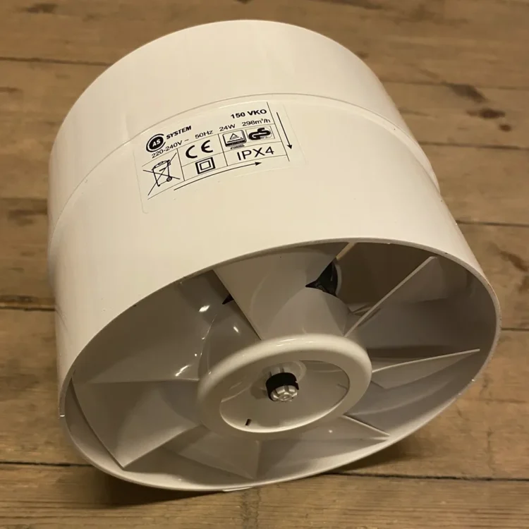 AS-System - 150-VKO In-Line Fan 150 mm @ 298 m³/t (Udgået)