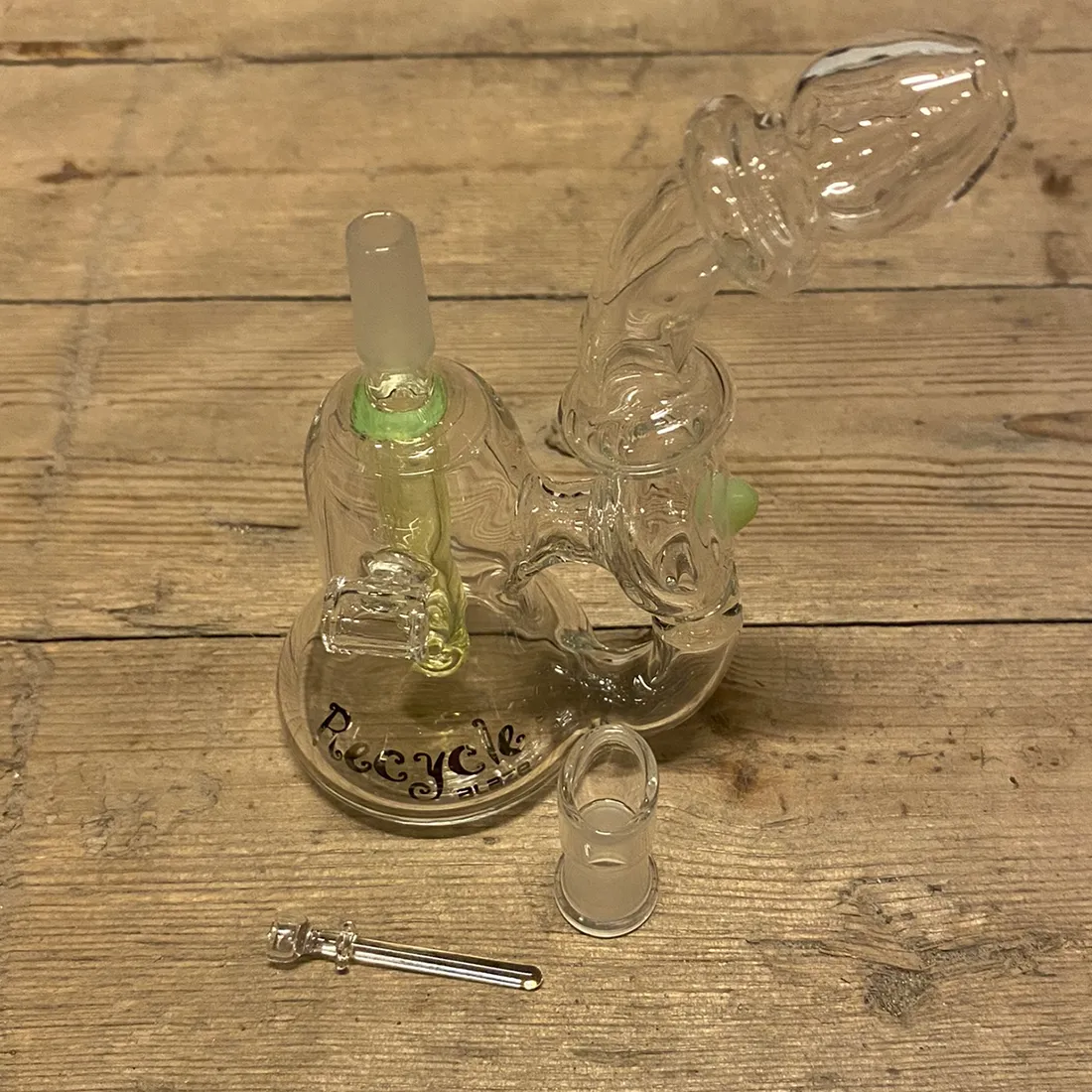 Blaze Glass - Recycle Dab Rig Green 11 cm (Udgået) - Billede 2
