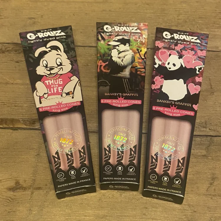 G-Rollz - King Size Pre-Rolled Cones Pink Banksy Edition (Tilfældig)
