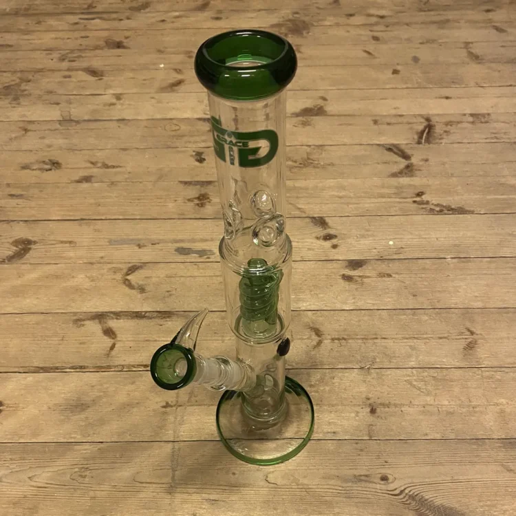 Grace Glass - Grøn Tower Ice Bong m. Perculator 40 cm (Udgået)