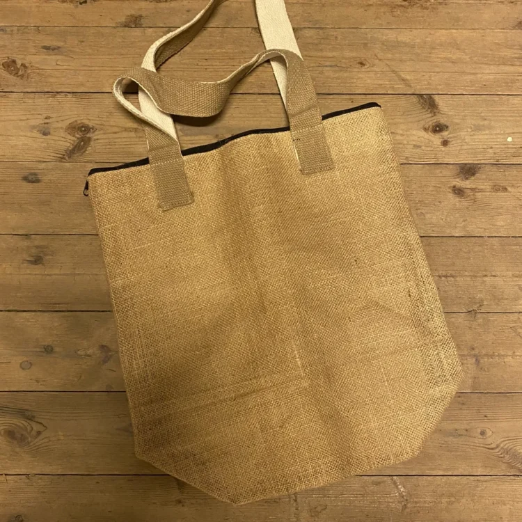 Jute Taske m. Lynlås 36x42 cm (Udgået)