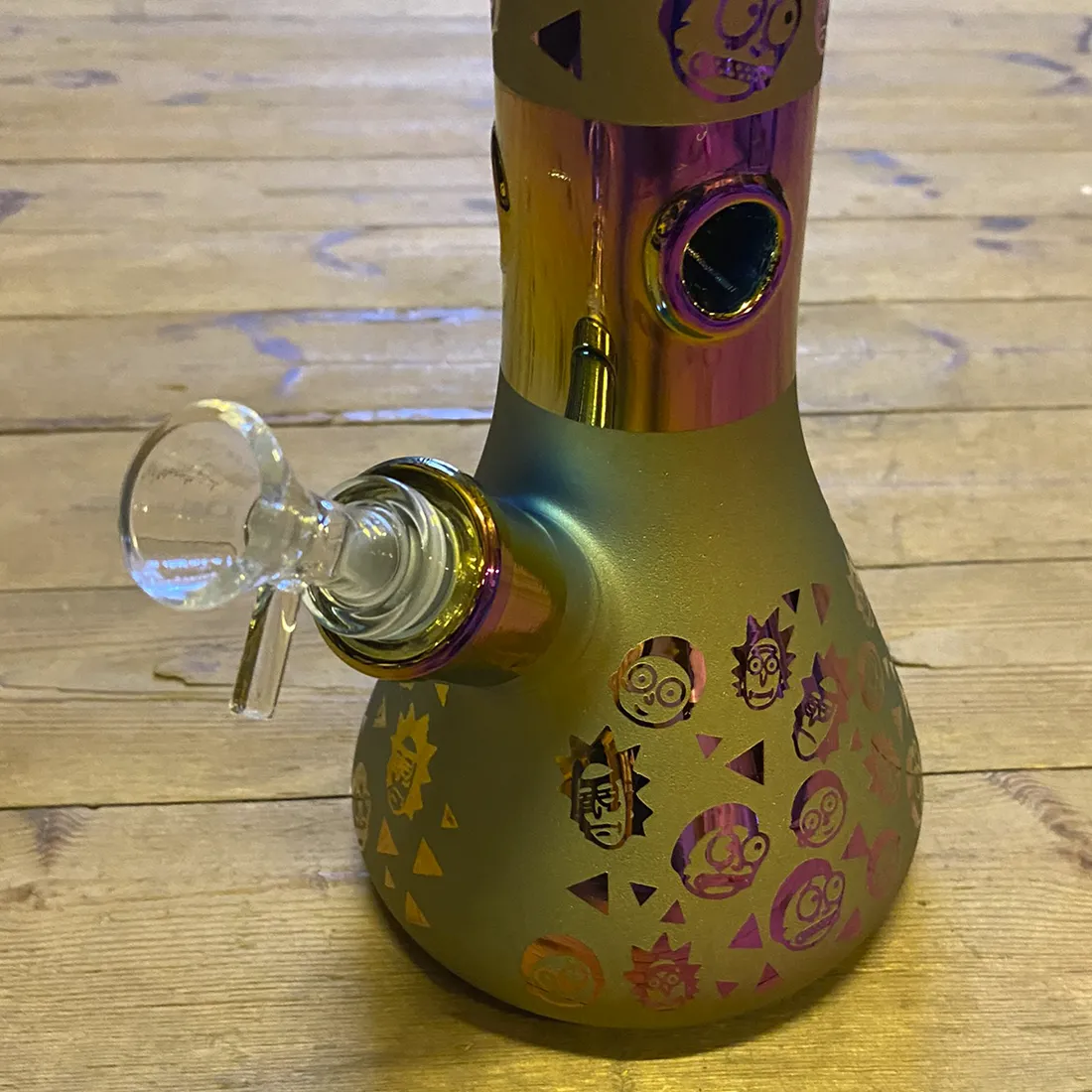 Rick and Morty Oil Glass Ice Beaker Bong 33 cm (Udgået) - Billede 3