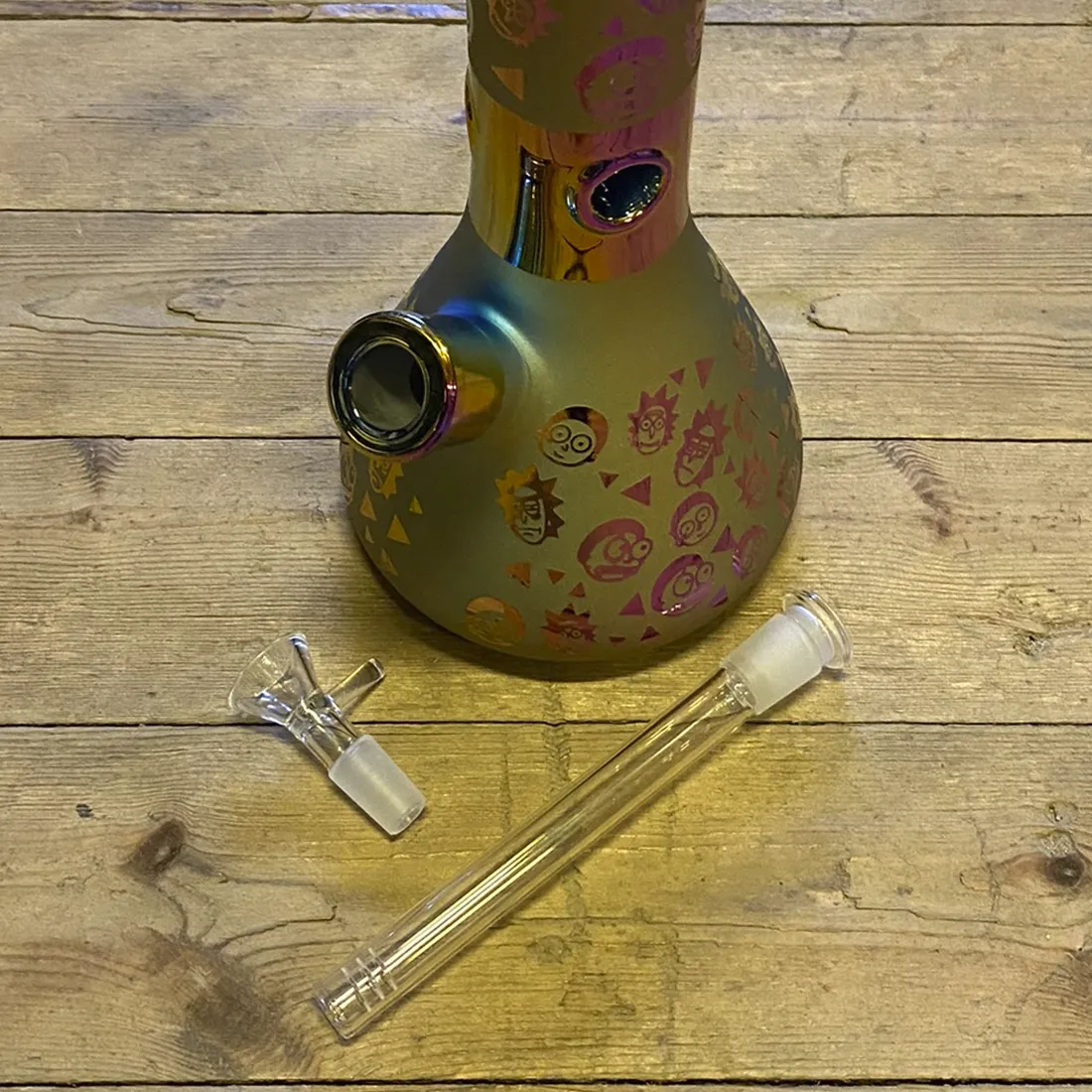 Rick and Morty Oil Glass Ice Beaker Bong 33 cm (Udgået) - Billede 2