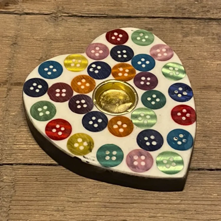 Røgelseskegleholder m. Knappemotiv (Udgået)