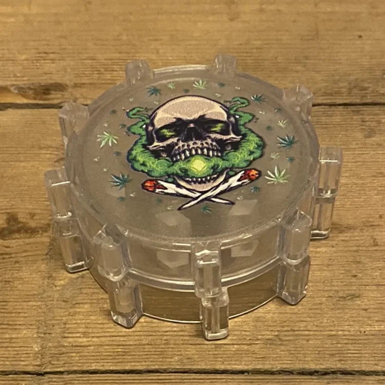 Weed - Smoking Cranium Akryl Magnet Grinder Ø65 (NY)