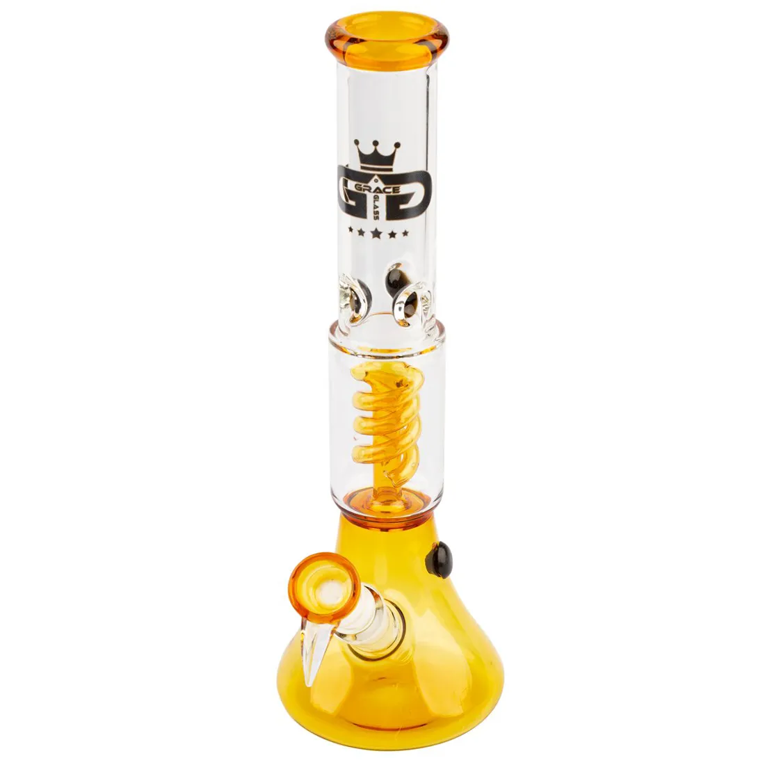 Grace Glass - Small Boy Yellow Percolator Bong 35 cm - Billede 3