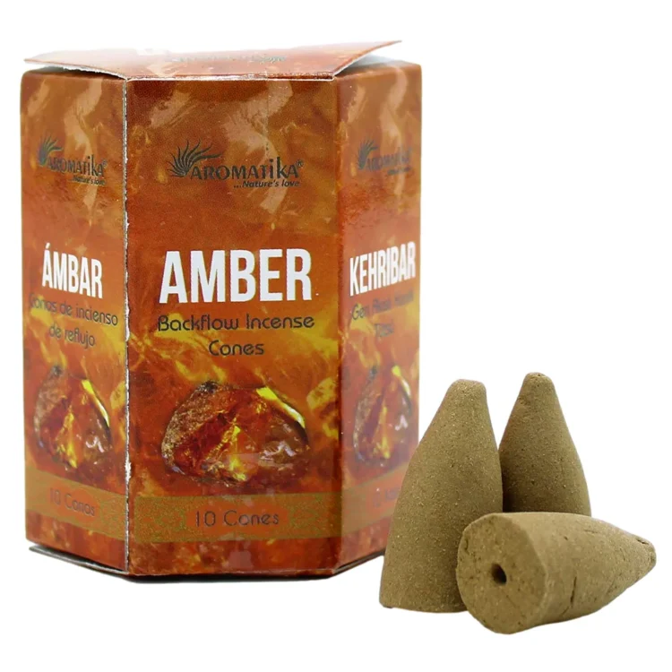 Aromatika - Amber Masala Blackflow Røgelseskegler 10 stk