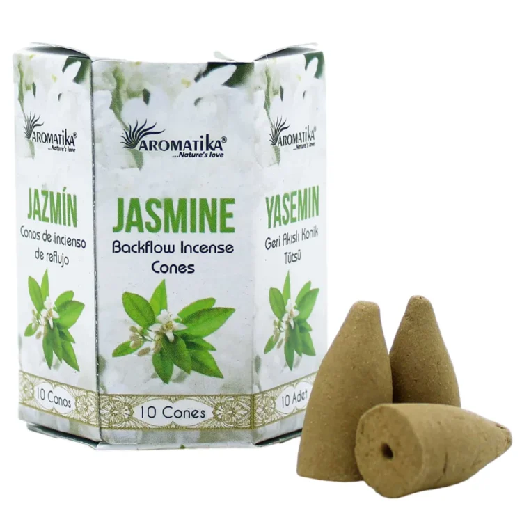 Aromatika - Jasmine Masala Blackflow Røgelseskegler 10 stk