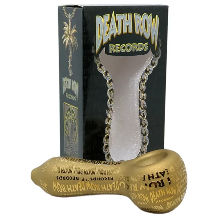 Death Row Records - Metallic Etched Spoon Hand Pipe 102 mm