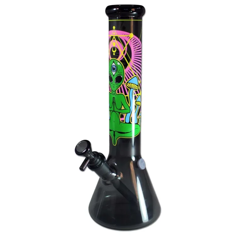 FIRE-FLOW™ X Black Leaf - TRIPPY ALIEN Beaker 35 cm