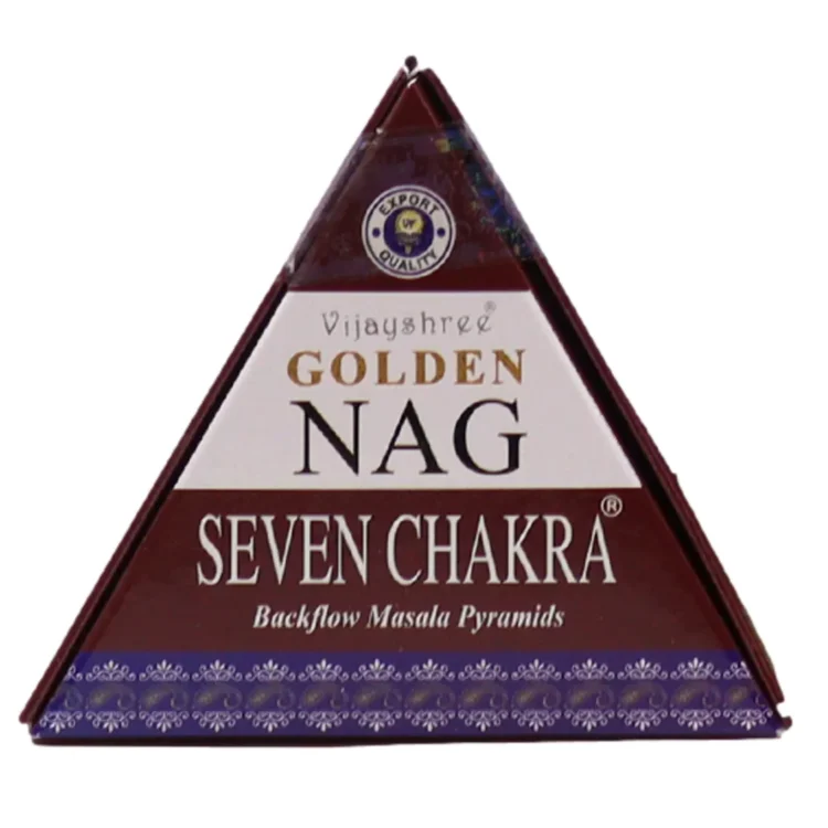 Golden Nag - Seven Chakra Back Flow Cones 10 stk