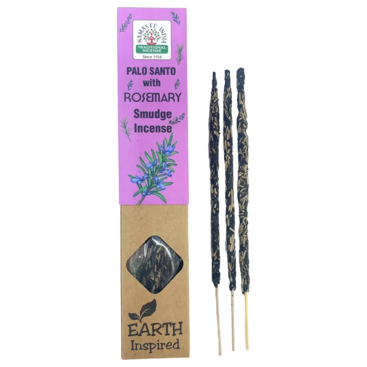 Namaste India - Earth Inspired Palo Santo & Rosemary Smudge Røgelsespinde 9 stk
