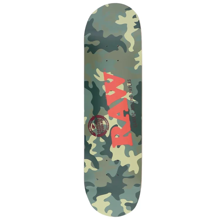 RAW - Skateboard Deck Camo & Black