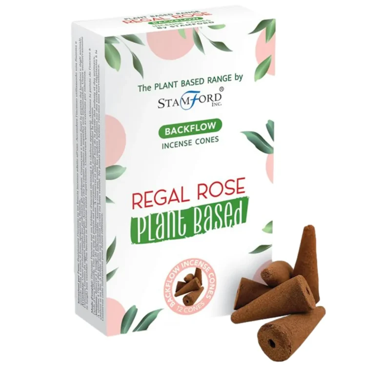 Stamford Plantebaseret - Regal Rose Backflow Røgelseskegler 12 stk