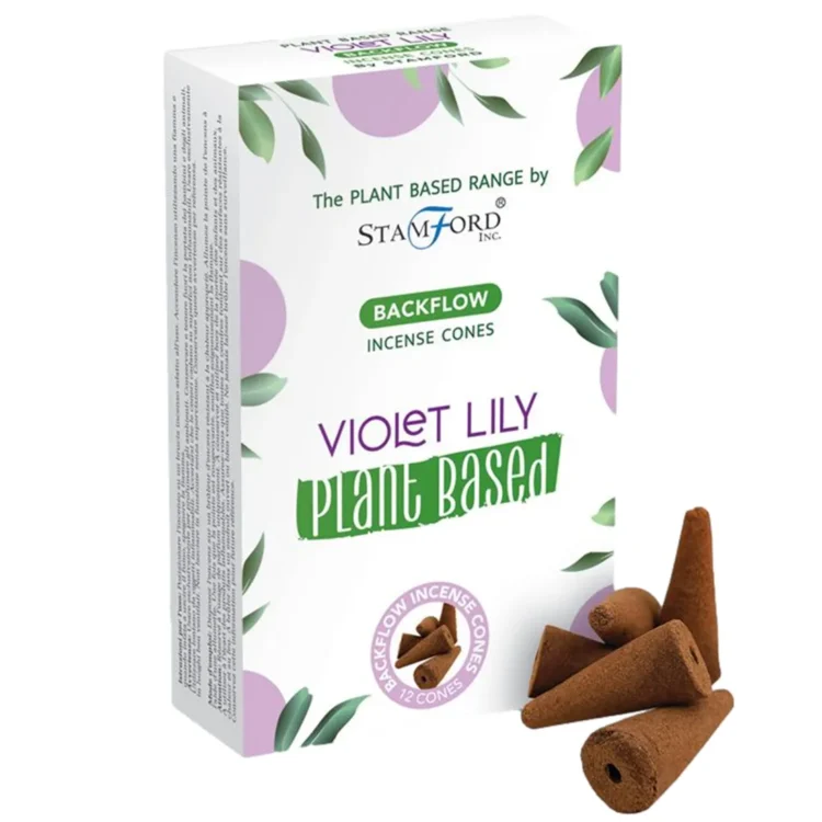 Stamford Plantebaseret - Violet Lilly Backflow Røgelseskegler 12 stk