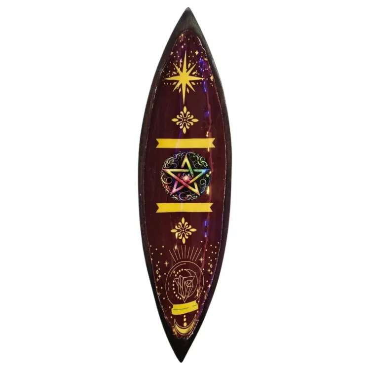 Ancient - Emaljeret Mangotræ 'Pentagram' Røgelseskål