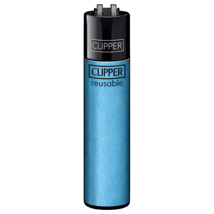 Clipper Lighter - Crystal Fluo Blue