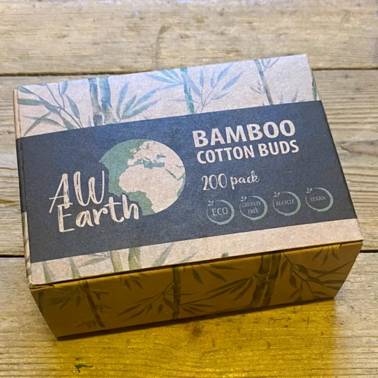 AW Earth Bomuldspinde i Bambus 200 stk (Udgået)