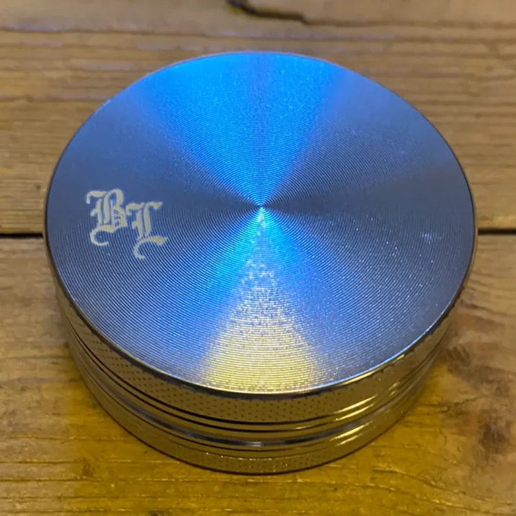 Black Leaf 2-Part Aluminium Grinder Sølv Ø50 (Udgået)