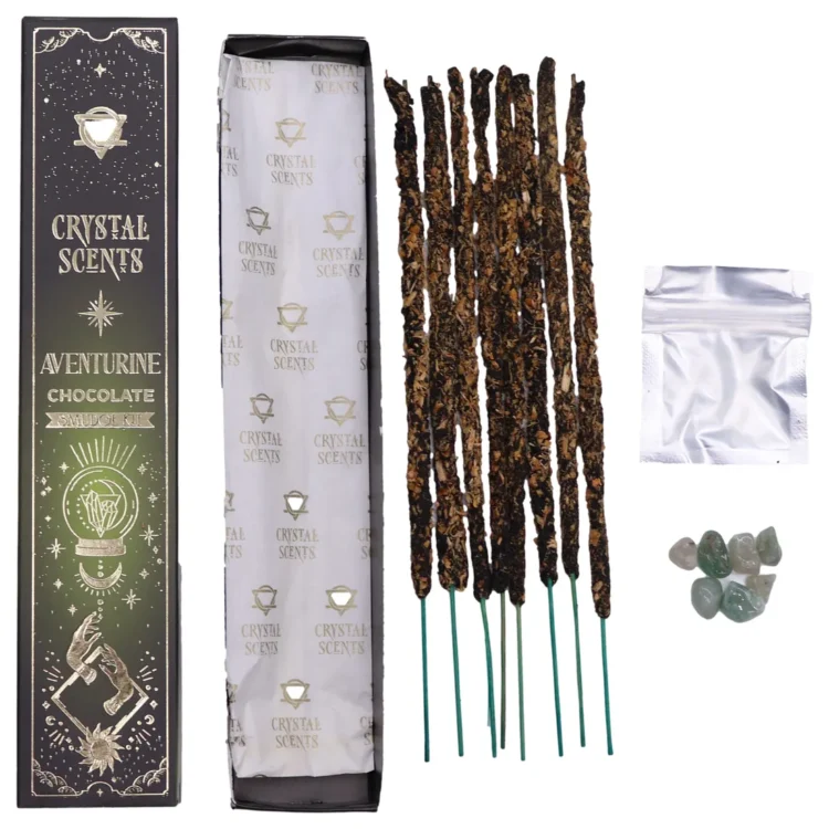 Crystal Scents - Aventurine Crystal Chocolate Smudge Røgelse