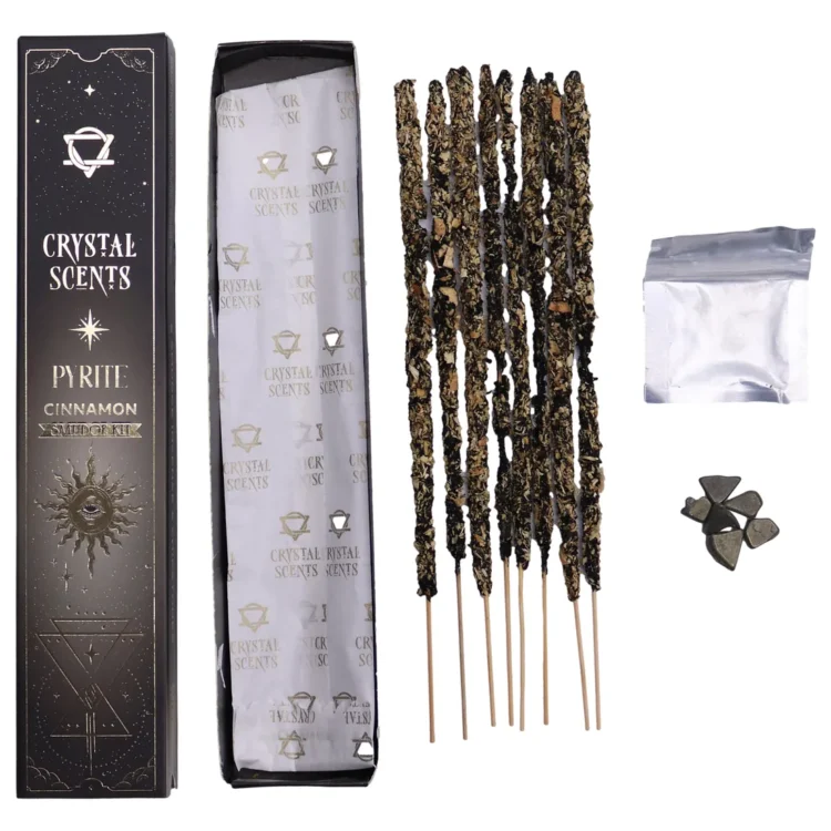 Crystal Scents - Pyrite Crystal Cinnamon Smudge Røgelse