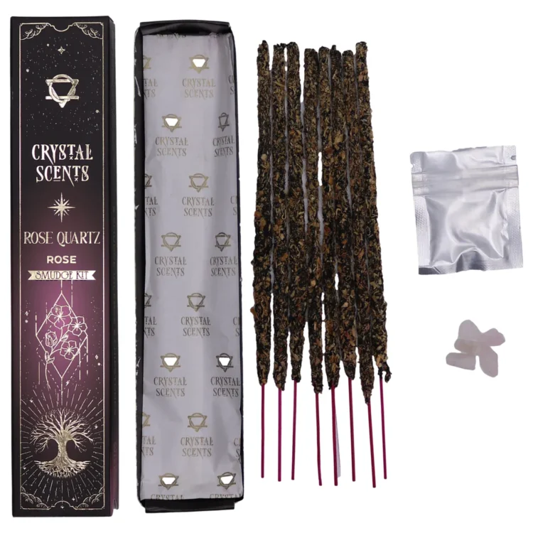 Crystal Scents - Rose Quartz Crystal Rose Smudge Røgelse