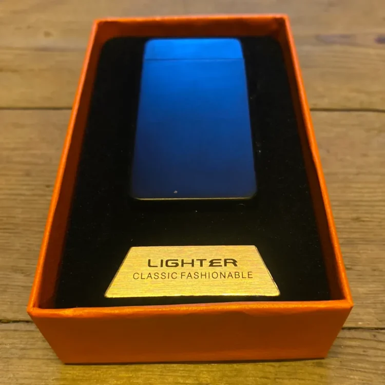Double Arc Plain Black Lighter m. Mini USB (Udgået)