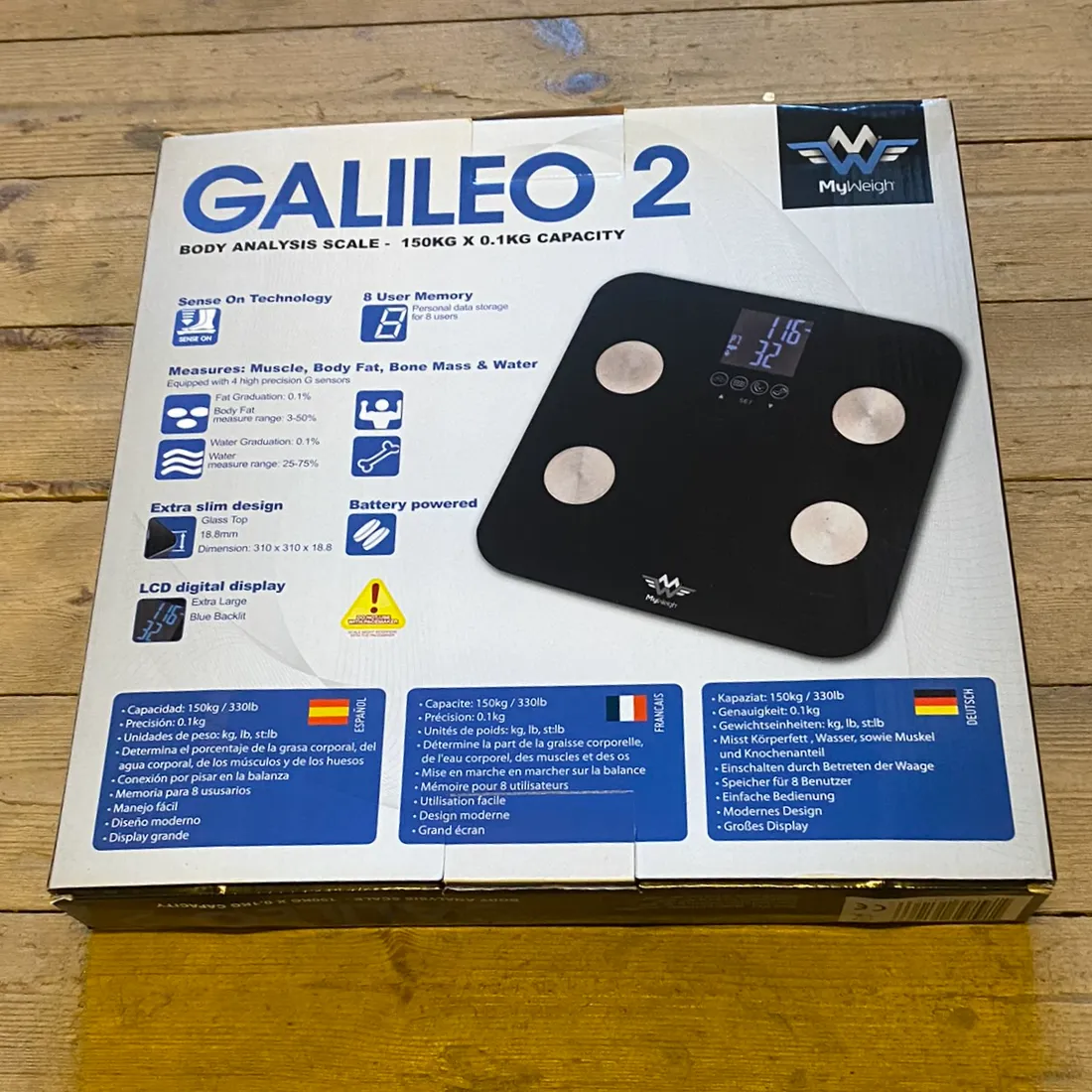 My Weigh Galileo 2 Body Fat Vægt 150kg (NY)