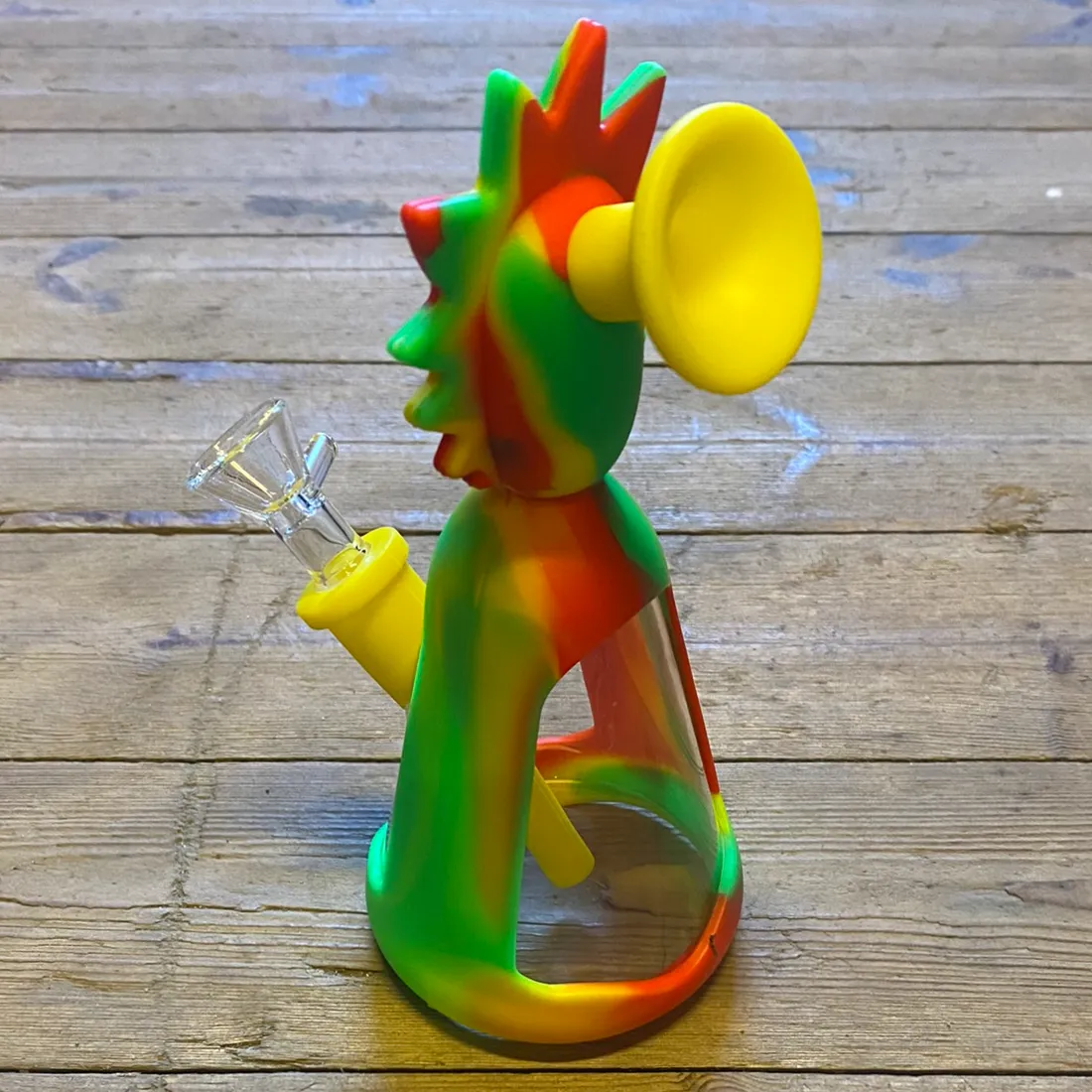 Rick Rasta Silikone Glas Bong 19 cm (Udgået)