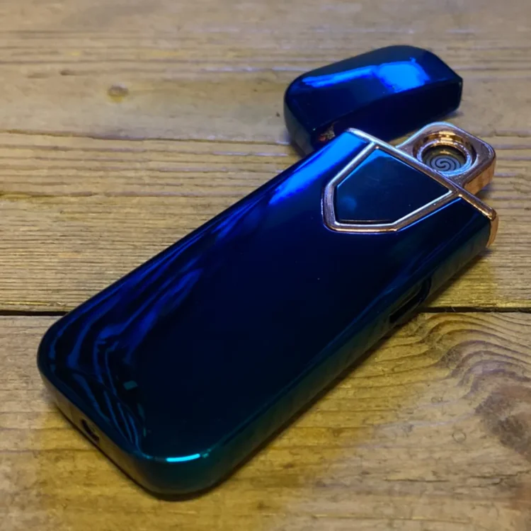 Single Arc Plain Blue Lighter m. Mini USB (Udgået)