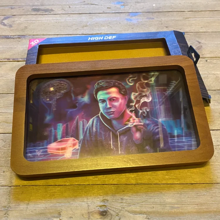 V-Syndicate 3D Wood Tray "Space Xhale" 30x18 cm (Udgået)