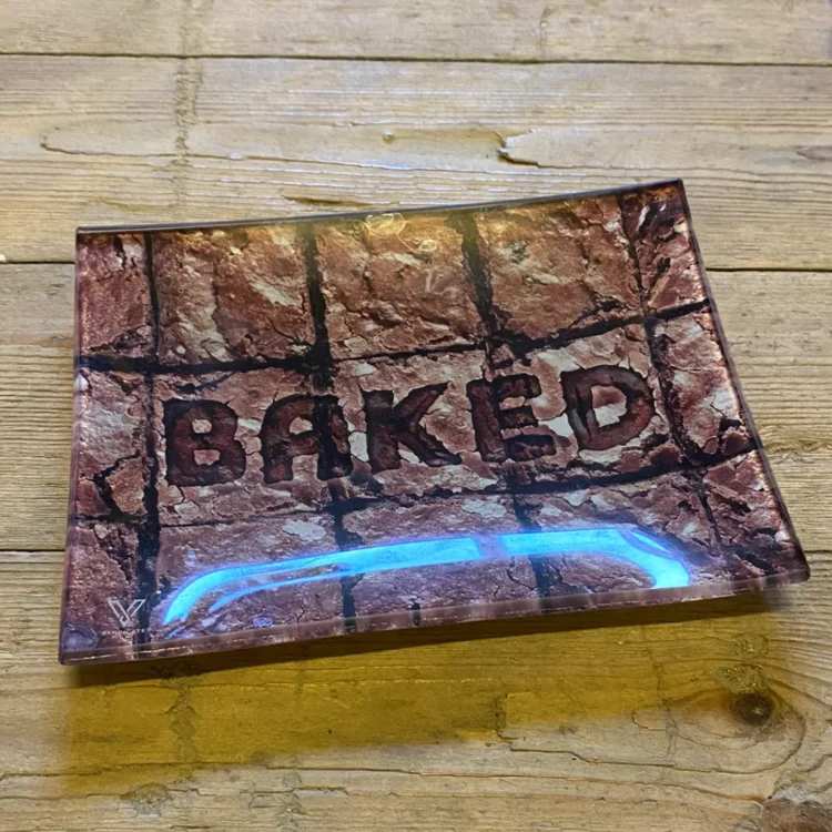 V-Syndicate Glass Rolling Tray Baked S 16x12cm (Udgået)